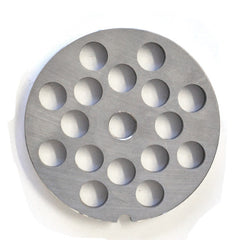 #22 Stainless Steel Hubless Machine Plate with Single Notch - 3-1/4" Diameter, 1/2" Hole Size - 11225