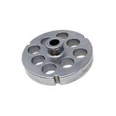 #32 Stainless Steel Machine Plate with Hub and Triple Notch - 3-15/16" Diameter, 3/4" Hole Size - 43824