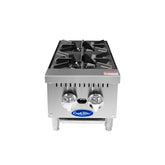 Atosa ACHP-2 12" Gas 2-Burner Heavy Duty Countertop Range - 64,000 BTU