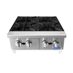 Atosa ACHP-4 24" Natural Gas 4-Burner Heavy Duty Countertop Range - 128,000 BTU
