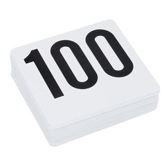 American Metalcraft 4100 4" x 4" Double-Sided Plastic Table Numbers Set 1-100
