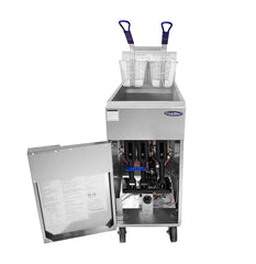 Atosa ATFS-35ES 35 Lb. Gas Heavy Duty Commercial Deep Fryer - 60,000 BTU