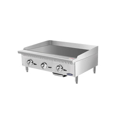 Atosa ATMG-36 36" Heavy-Duty Gas Griddle with Manual Control - 90,000 BTU