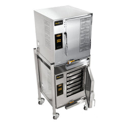 AccuTemp E62083E100DBL Double-Stacked 12 Pan Freestanding Electric Evolution Convection Steamer - 208V