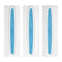 Ateco 9" Plastic Decorating Comb Set - 3 Piece - 1448