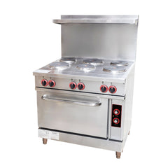 (DEMO) Nella 36" Electric 6-Burner Commercial Range with Standard Oven - 208V, 18kW, 3Ph - 49103