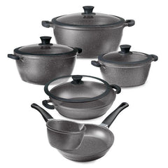 Acrochef 10 Piece Non-Stick Cookware Set with Glass Lid