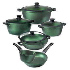 Acrochef 10 Piece Non-Stick Cookware Set with Glass Lid