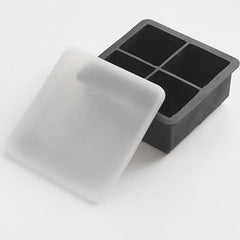 American Metalcraft SMSC4 4-Cube Square Silicone Ice Mold - Black
