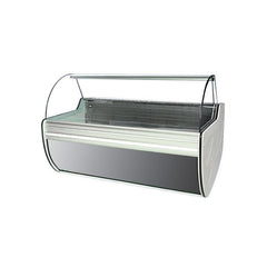 Atlanta W-24 SGSN 96" Stainless Steel Curved Glass Display Case