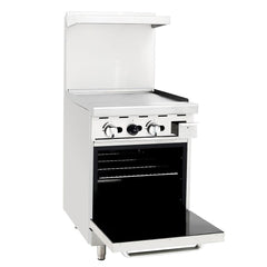 Atosa AGR-24G 24" Gas Griddle and Standard Oven - 72,000 BTU
