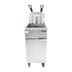 Atosa ATFS-50 50 Lb. Gas Heavy Duty Commercial Deep Fryer - 136,000 BTU