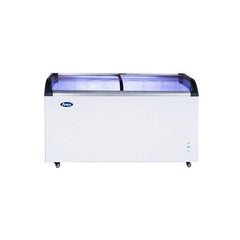 Atosa 50" Angle Curved Glass Top Chest Freezers - 12.5 cu. ft - MMF9113
