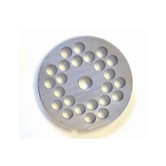 #22 Stainless Steel Hubless Machine Plate with Single Notch - 3-1/4" Diameter, 3/8" Hole Size - 11224