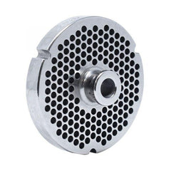 #32 Stainless Steel Machine Plate with Hub and Triple Notch - 3-15/16" Diameter, 3/16" Hole Size - 23559