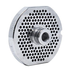 #22 Stainless Steel Machine Plate with Hub, Single Notch, and Flat Sides - 3-1/4" Diameter, 9/64" Hole Size - 40306