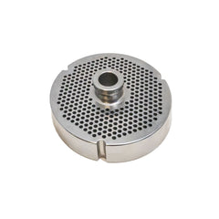 #52 Stainless Steel Machine Plate with Hub and Triple Notch - 5-1/8" Diameter, 5/32" Hole Size - 11173