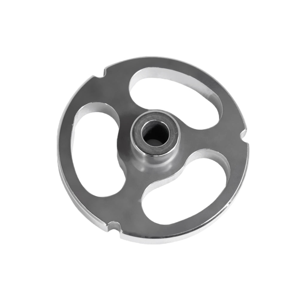 #32 Kidney Machine Plate with Hub and Triple Notch - 3-15/16" Diameter -  27871