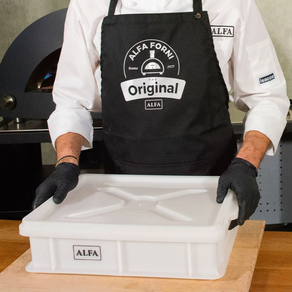 Alfa 15.75" x 12" x 4" White Dough Proofing Box with Lid - AC-BOX