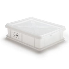Alfa 15.75" x 12" x 4" White Dough Proofing Box with Lid - AC-BOX