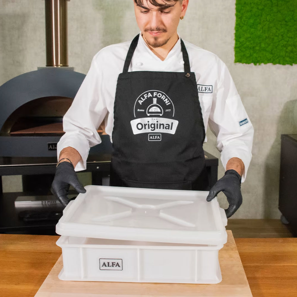 Alfa 15.75" x 12" x 4" White Dough Proofing Box with Lid - AC-BOX