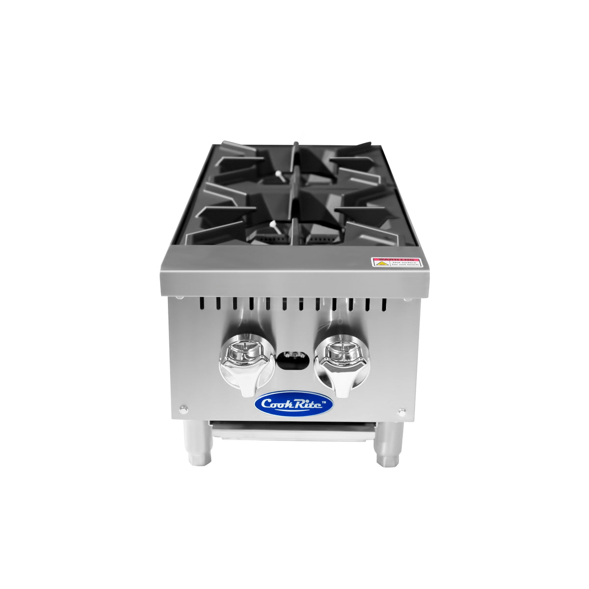Atosa ACHP-2 12" Gas 2-Burner Heavy Duty Countertop Range - 64,000 BTU