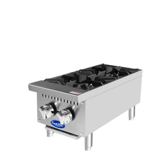 Atosa ACHP-2 12" Gas 2-Burner Heavy Duty Countertop Range - 64,000 BTU