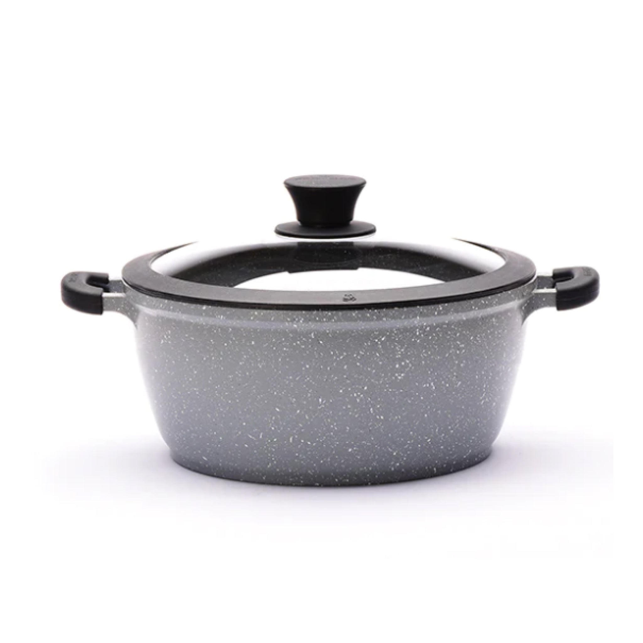 Acrochef 9.4" Non-Stick Die-Cast Caasserole Pot with Silicone Rim Glass Lid - MB424