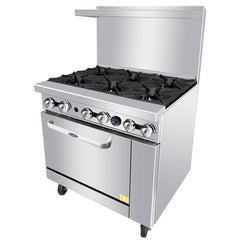 Atosa AGR-6B 36" Gas 6-Burner Range - 219,000 BTU