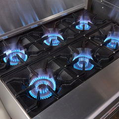 American Range AR‐10 60" Natural Gas 10-Burner Restaurant Range with 2 Standard Ovens - 390,000 BTU