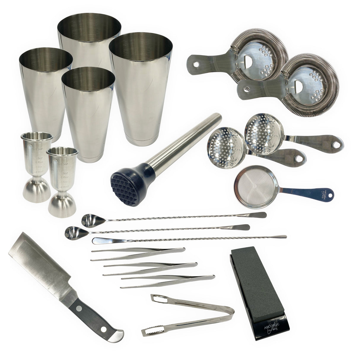 Arcoroc by Chris Adams CAP22 21-Piece Mixology Collection Barware Kit