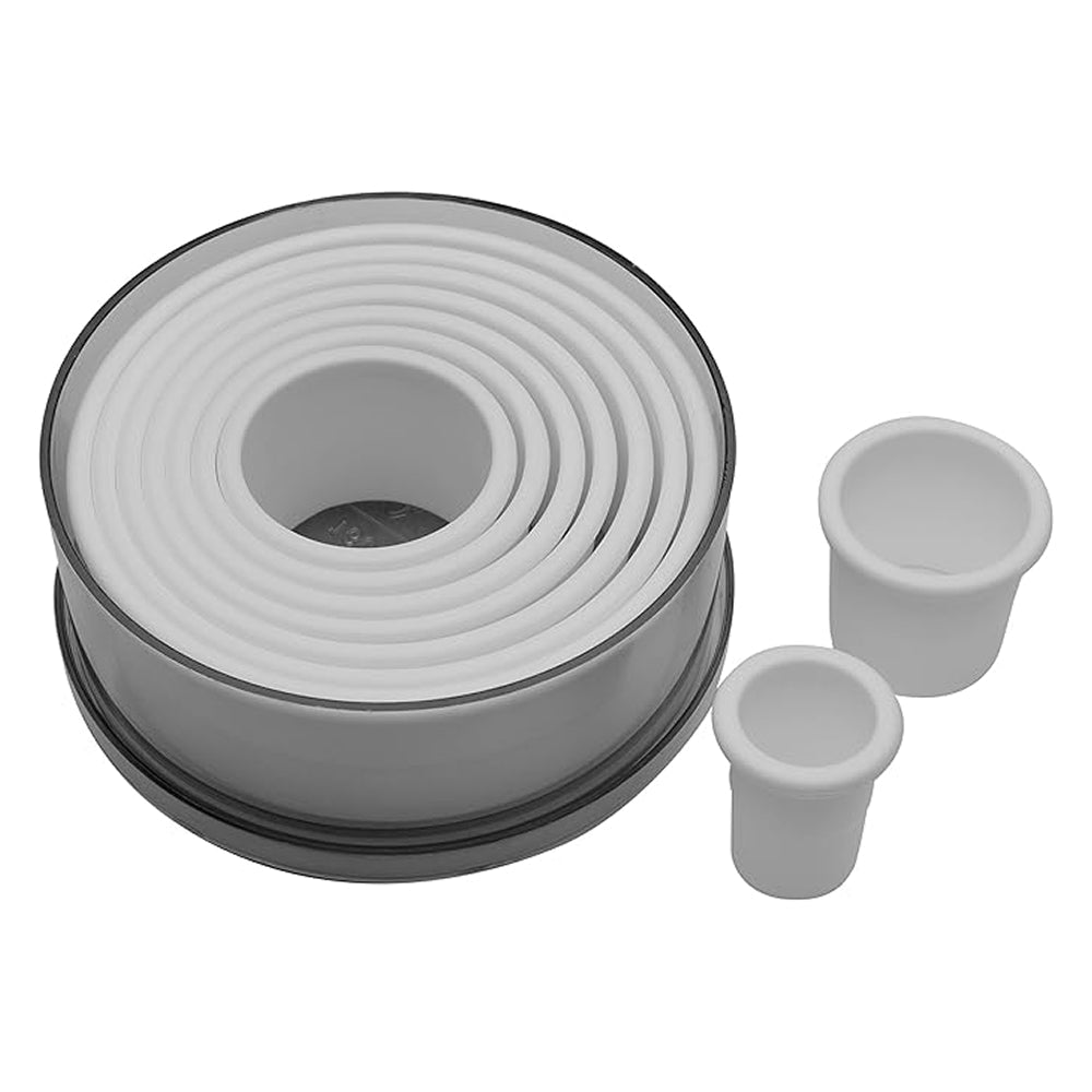 Ateco 5757 9-Piece Poly-Carbonate Plain Round Cutter Set