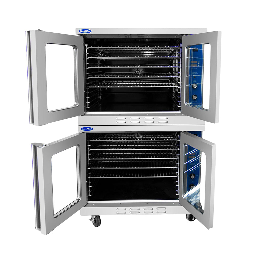 Atosa ATCO-513NB-2 Double Deck Non-Bakery Standard Depth Gas Convection Oven - 92,000 BTU