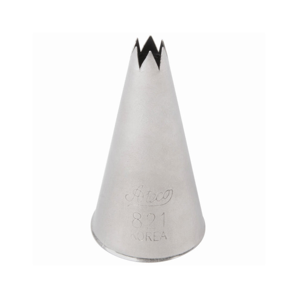 Ateco Stainless Steel Open Star Icing Decorating Tip - Medium Size