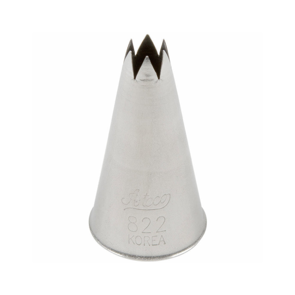 Ateco Stainless Steel Open Star Icing Decorating Tip - Medium Size