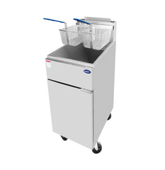 Atosa ATFS-35ES 35 Lb. Gas Heavy Duty Commercial Deep Fryer - 60,000 BTU