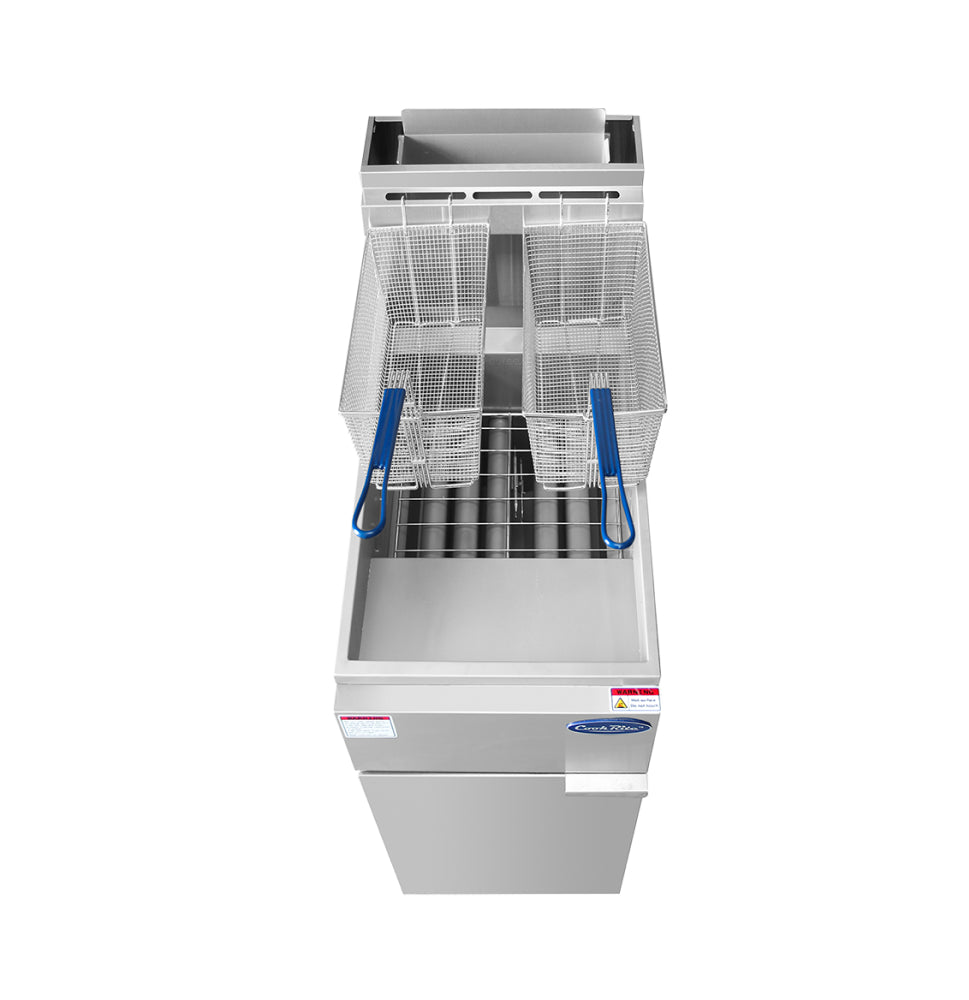 Atosa ATFS-35ES 35 Lb. Gas Heavy Duty Commercial Deep Fryer - 60,000 BTU