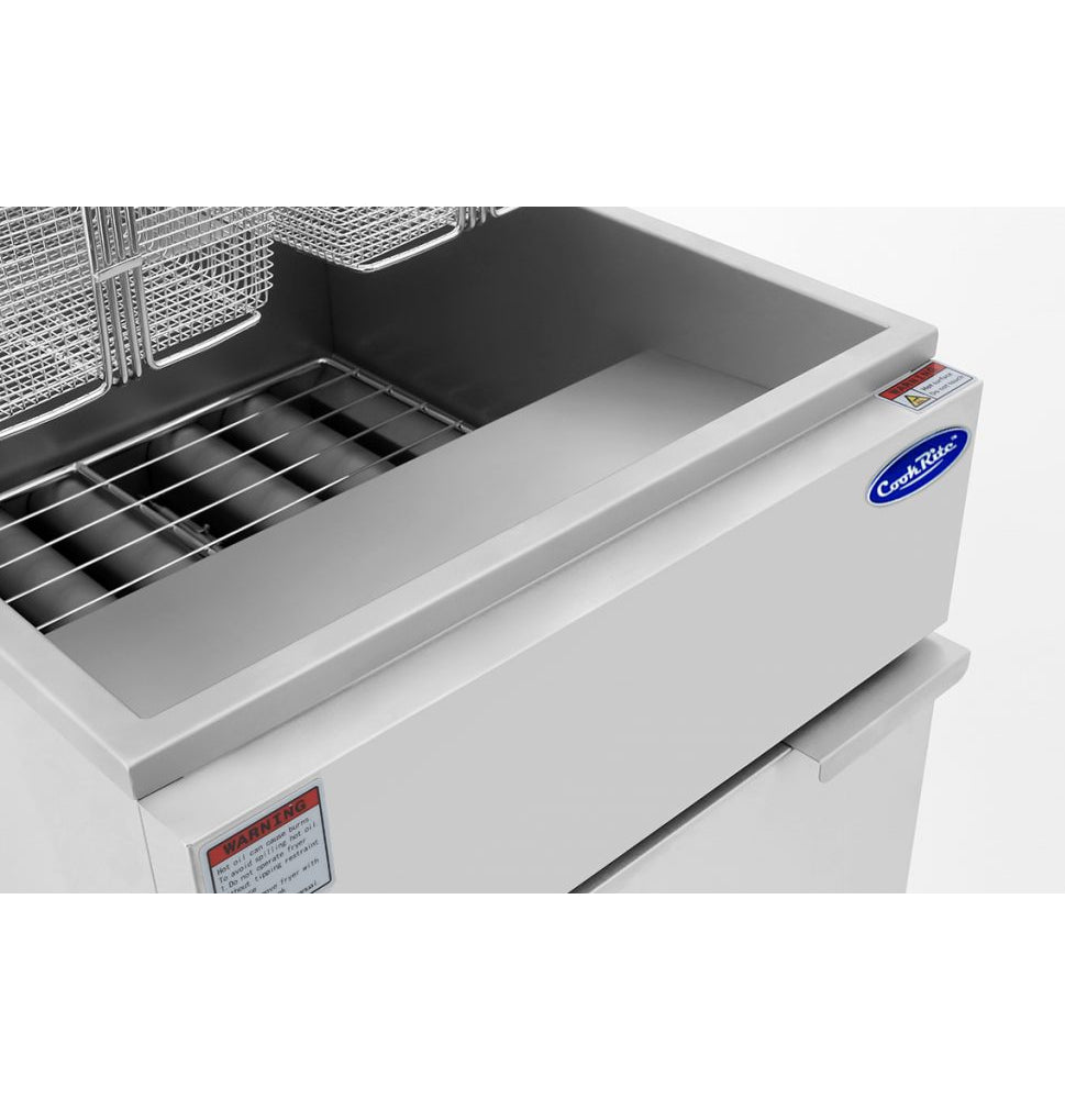 Atosa ATFS-35ES 35 Lb. Gas Heavy Duty Commercial Deep Fryer - 60,000 BTU