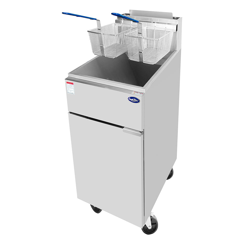 Atosa ATFS-40ES 40 Lbs. Gas Heavy Duty Commercial Deep Fryer