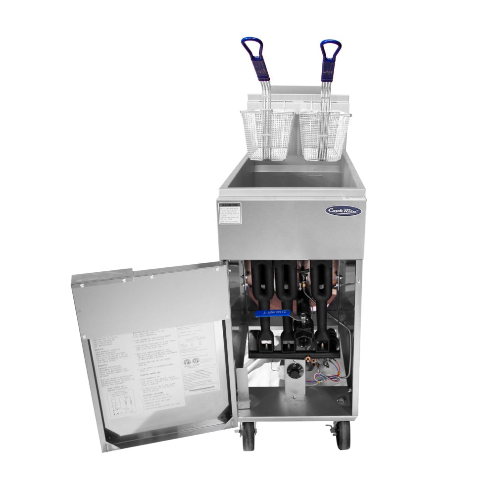 Atosa ATFS-50ES 50 Lbs. Gas Heavy Duty Commercial Deep Fryer
