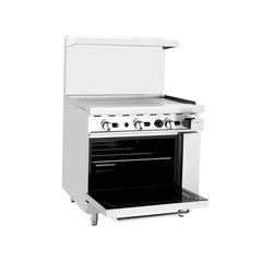 Atosa AGR-36G 36" Gas Range With Manual Griddle Top - 102,000 BTU