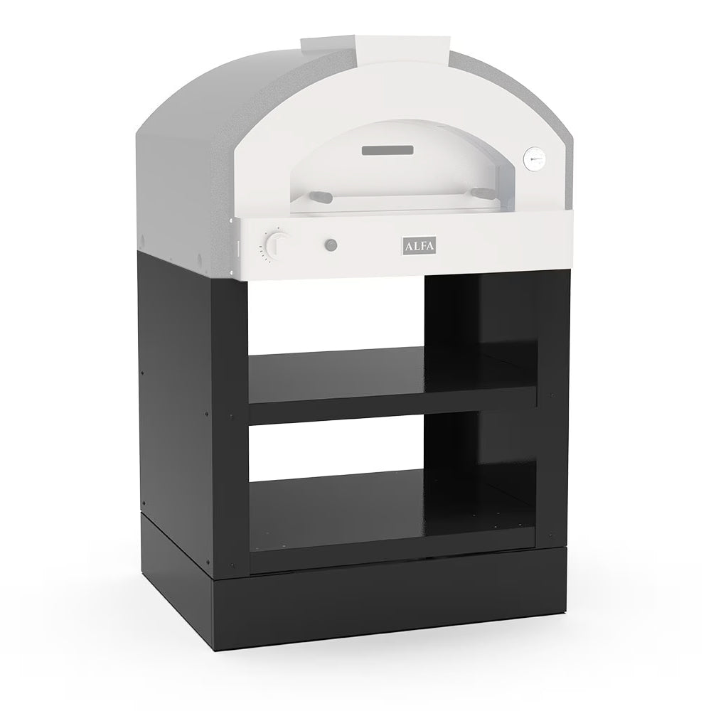 Alfa Quick 2 Pizze Black Oven Base - BPQ2PNER