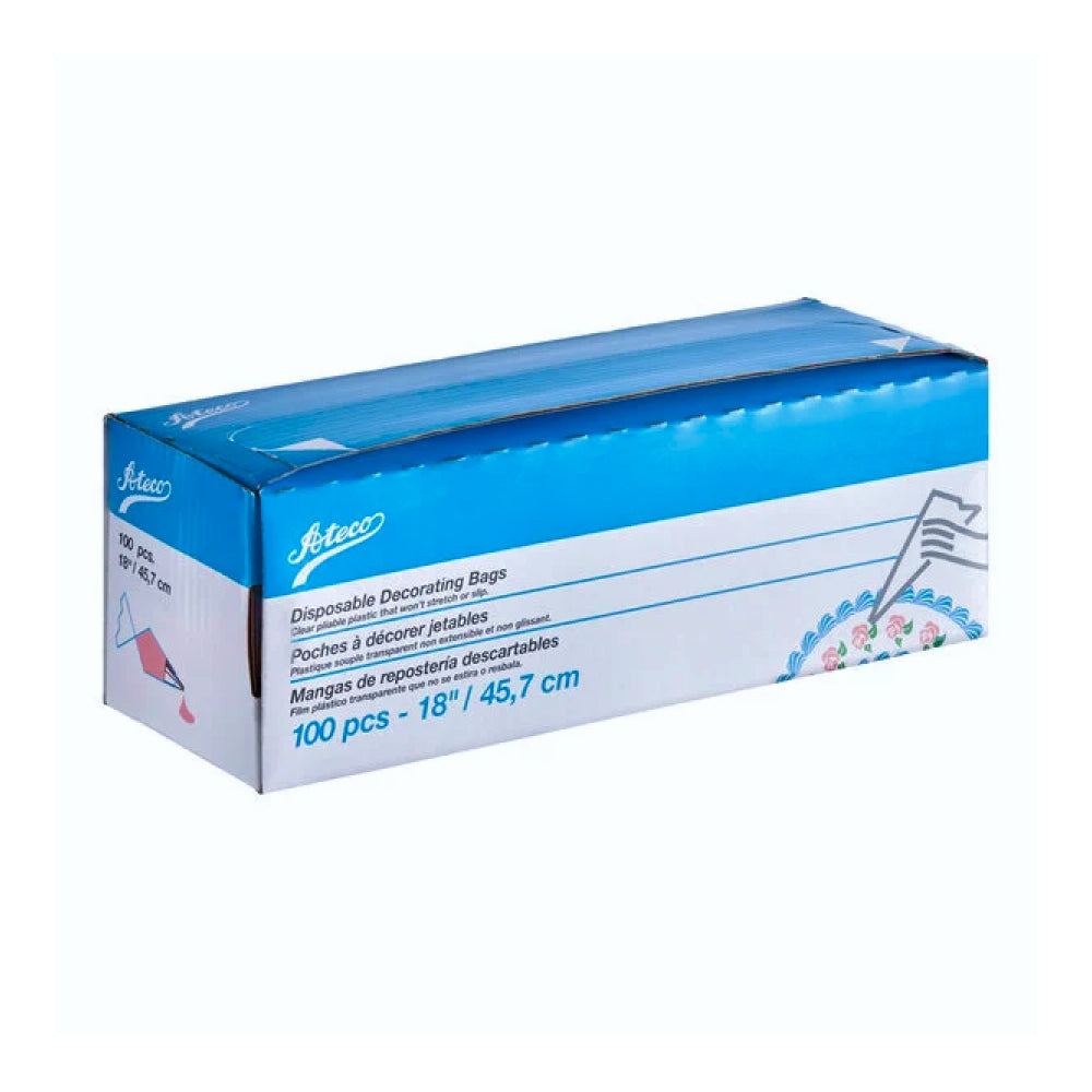 Ateco 18" Clear Decorating Pastry Bag - 100 Piece - 4718