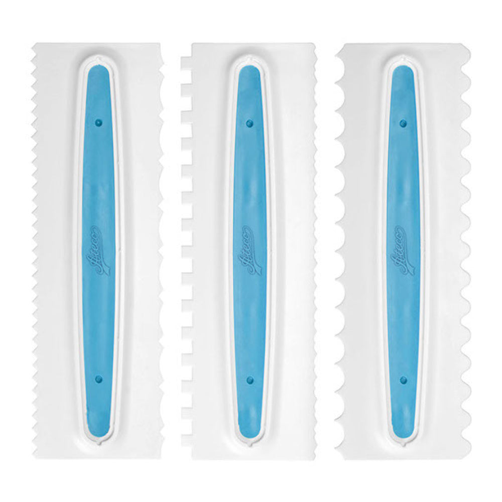 Ateco 9" Plastic Decorating Comb Set - 3 Piece - 1448