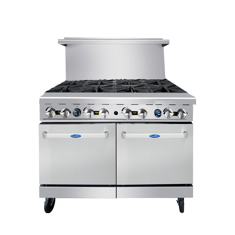 Atosa AGR-8B 48" Gas 8-Burner Range with 2 Standard Ovens - 256,000 BTU