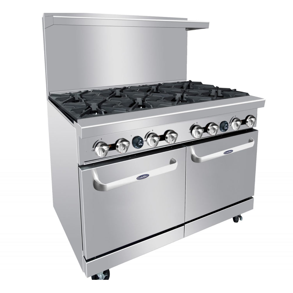 Atosa AGR-8B 48" Gas 8-Burner Range with 2 Standard Ovens - 256,000 BTU