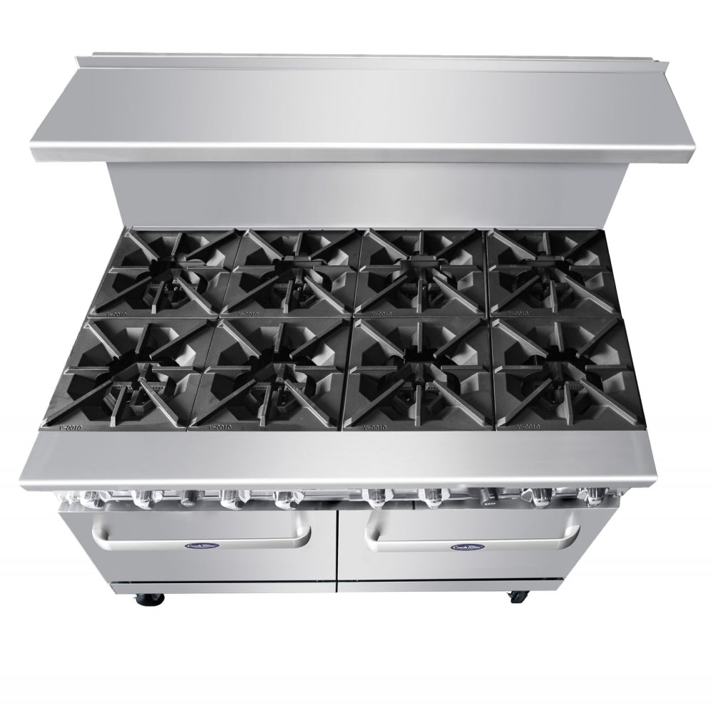 Atosa AGR-8B 48" Gas 8-Burner Range with 2 Standard Ovens - 256,000 BTU
