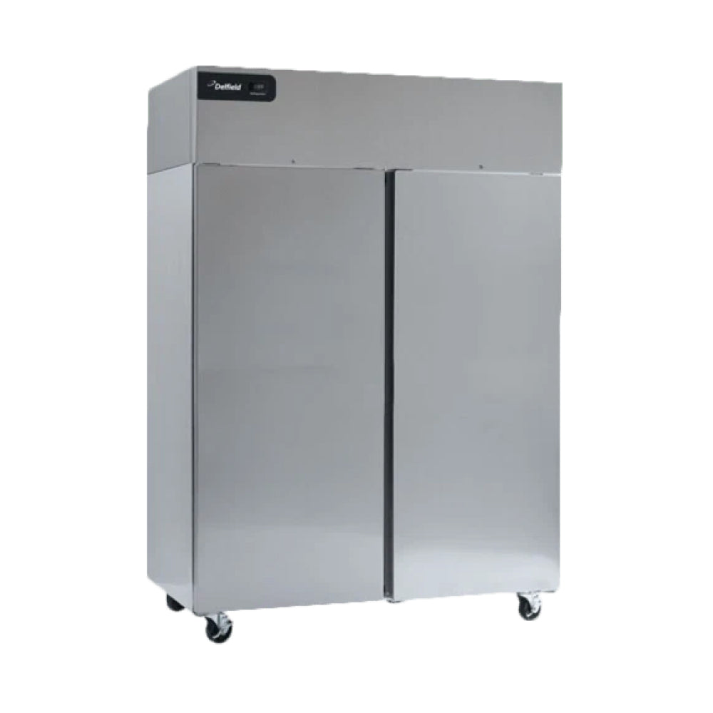 (USED) Delfield GBR2P-S-M481 55" 2-Section Solid Door Reach-In Refrigerator
