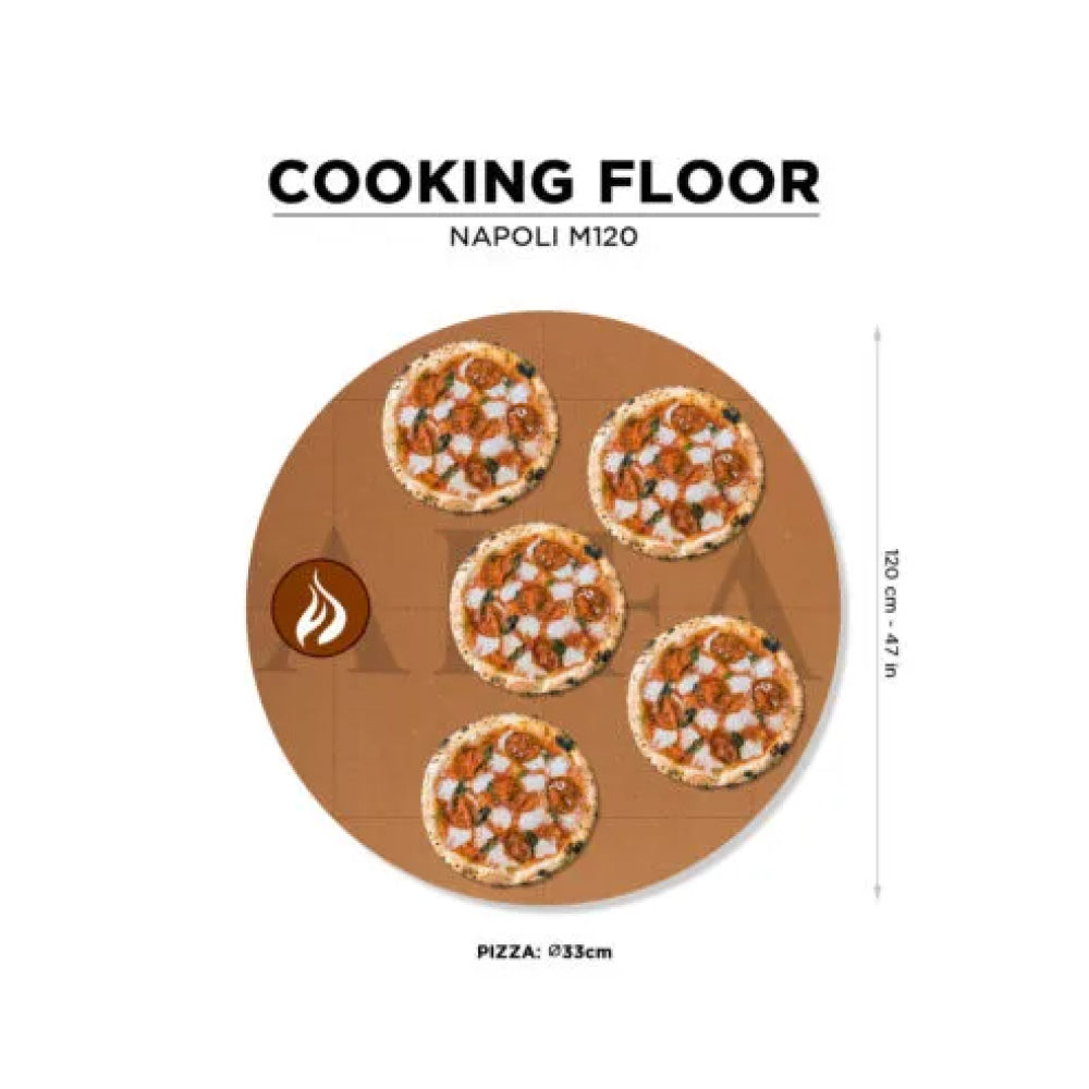 Alfa Napoli M120 Wood-Fired Pizza Oven in Black Tile Mosaic with Base - M120