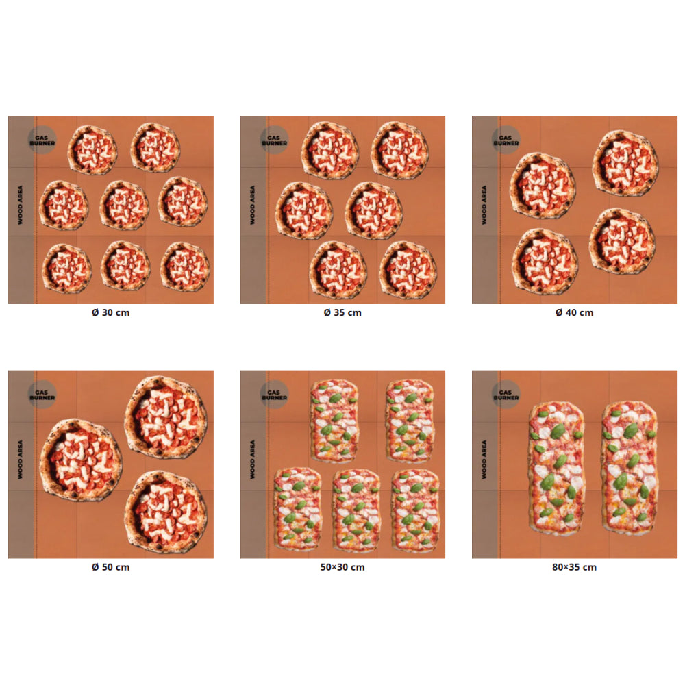 Alfa Quick 6 Pizze Silver Grey Professional Pizza Oven - Q6P